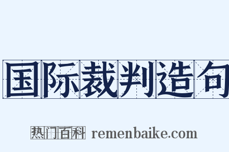 国际裁判造句是什么意思的图片